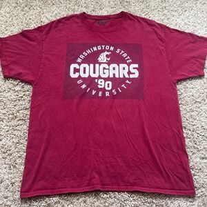 Russell Athletic WSU Washington State Cougars T-Shirt XL Crimson Red 90s Style